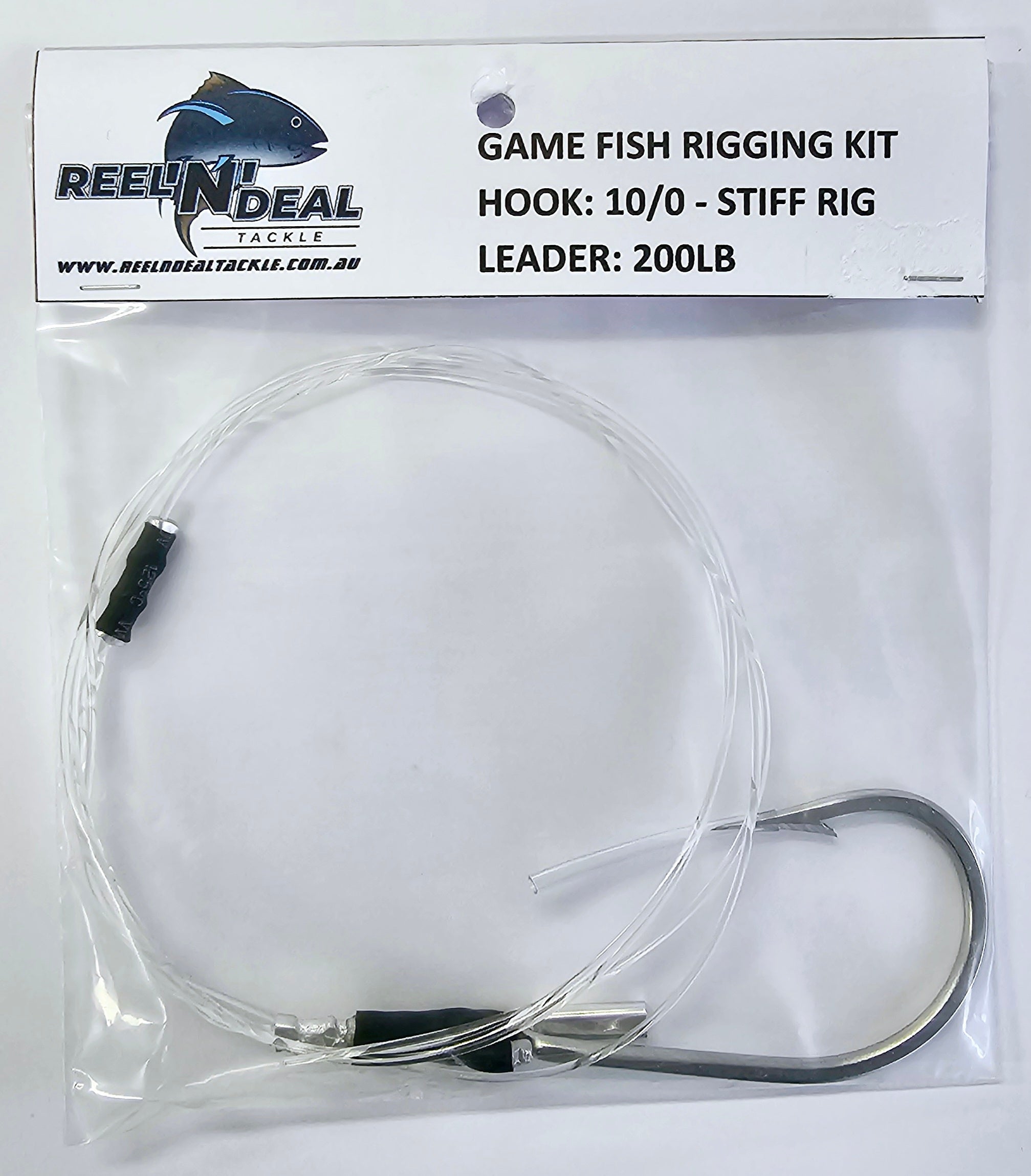 Tuna Rigging Pack 10/0 Stiff Rig Hook 200lb leader – REEL 'N' DEAL