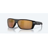 Costa Del Mar Sunglasses Diego Matt Black Gold Mirror Lens