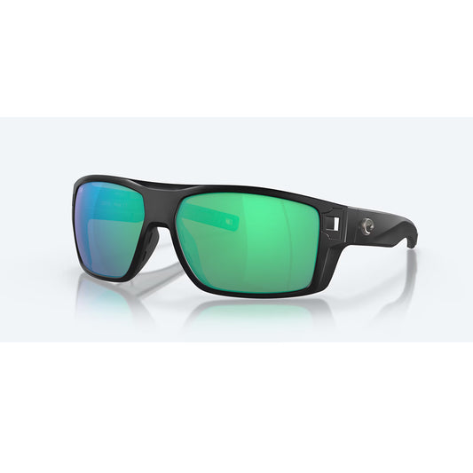 Costa Del Mar Sunglasses Diego Matt Black Green Mirror Lens