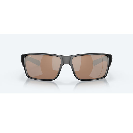 Costa Del Mar Sunglasses Reefton Pro Matt Black Copper Silver Mirror Lens