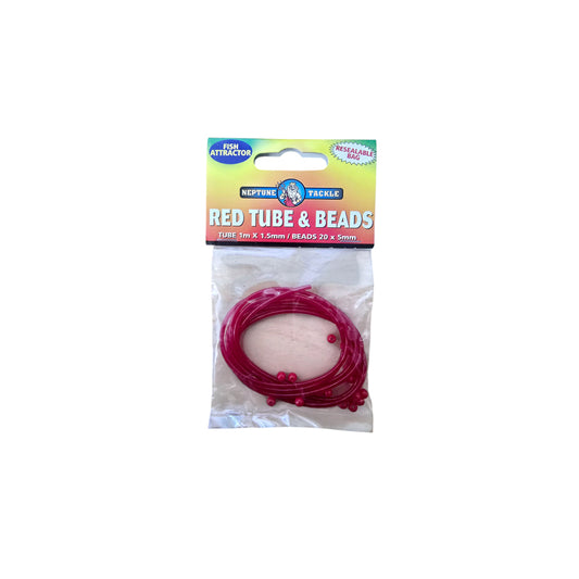 Neptune Tackle Red Tube & Beads