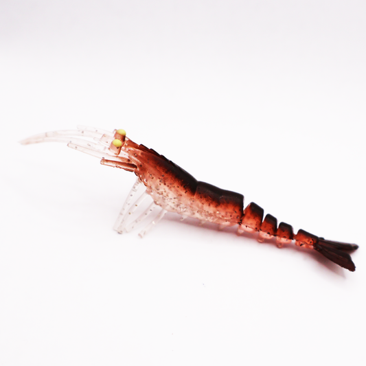 S Tackle Tail Dancer 3D Prawn UV Soft Baits 3"