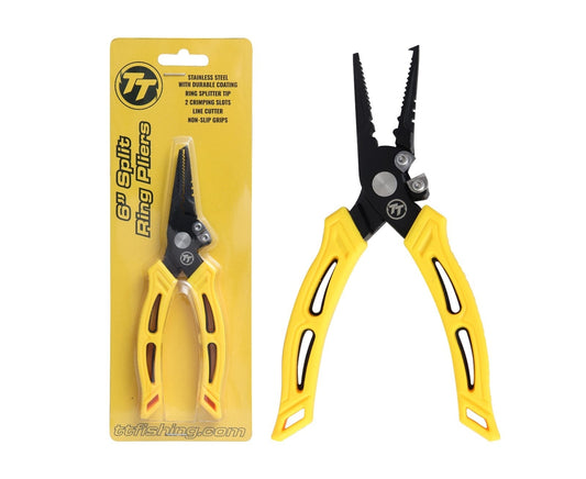 Fishing Pliers Long Nose with Floating Fish Gripper, Needle Nose Pliers  Ergonomic Grip Split Ring Pliers Hook Remover Crimper : : Sports &  Outdoors
