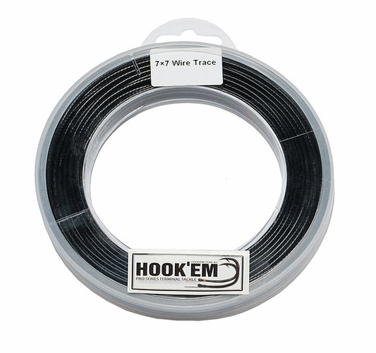 Hookem 7x7 Black Nylon Coated Wire Rigging Trace